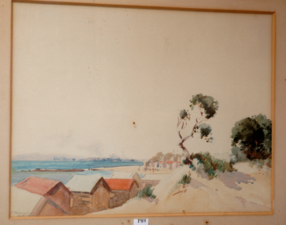 Appraisal: EDWARDIAN HEFFERNAN COASTAL SCENE WATERCOLOUR