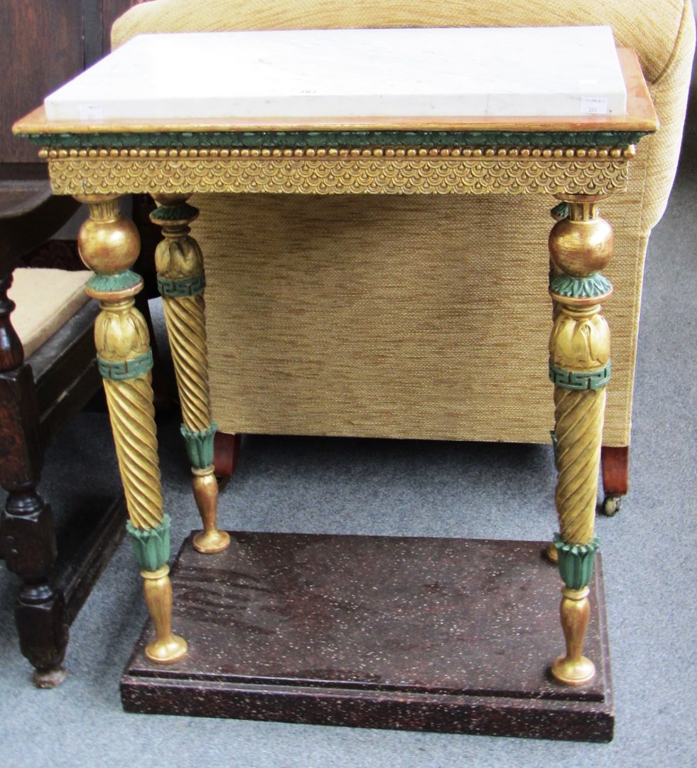 Appraisal: An early th century North European console table the rectangular