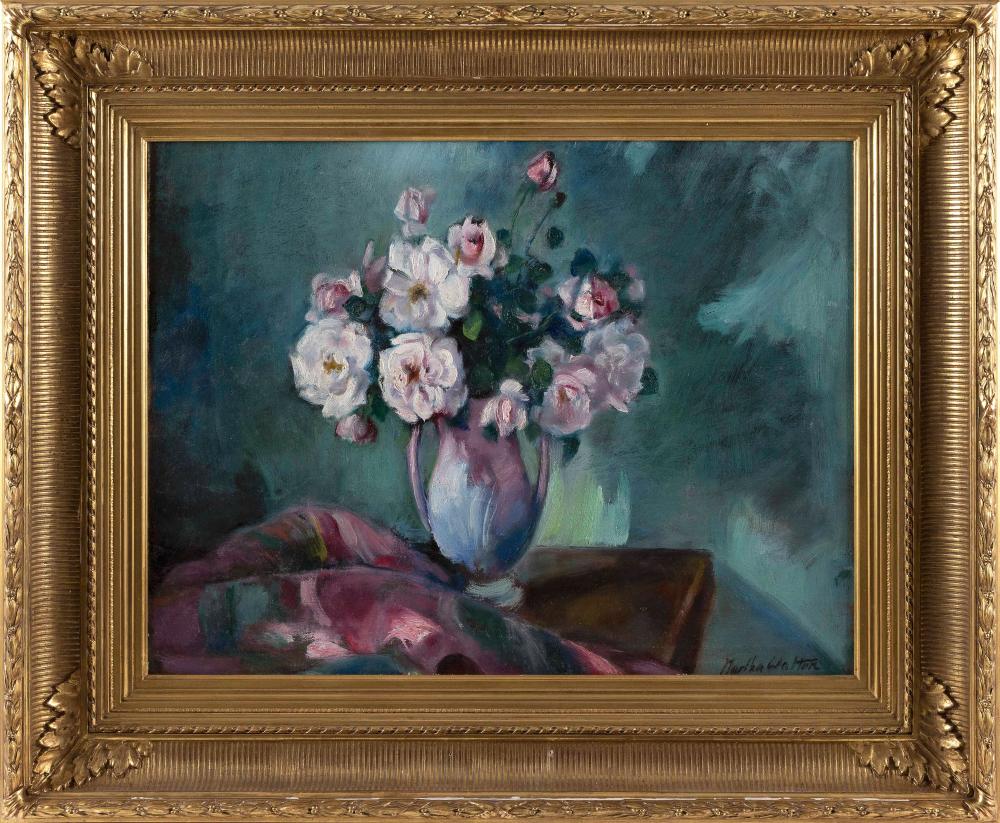 Appraisal: MARTHA WALTER MASSACHUSETTS PENNSYLVANIA FRANCE - FLORAL STILL LIFE OIL