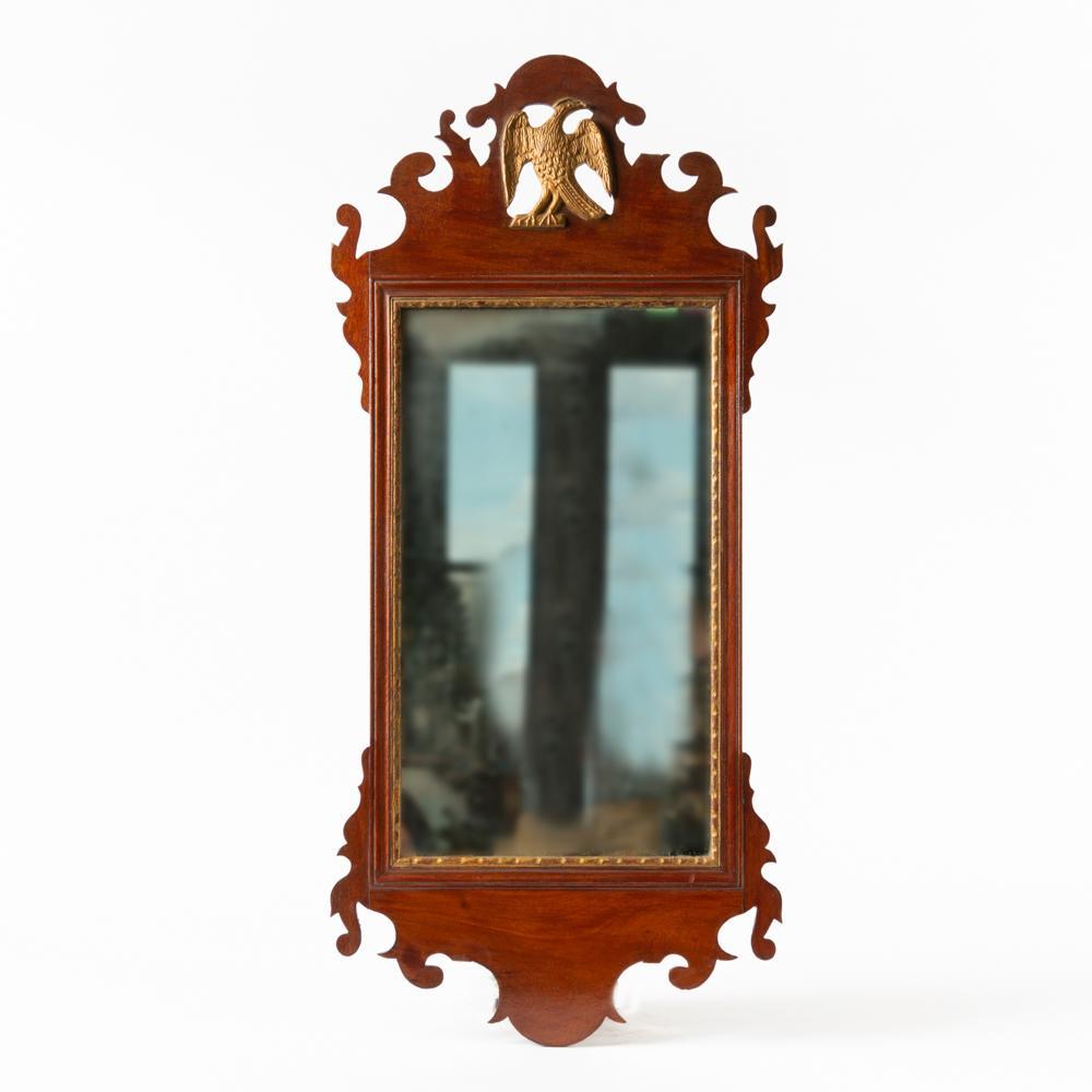 Appraisal: CHIPPENDALE MIRROR WITH ORIGINAL GLASS A Chippendale period English mahogany