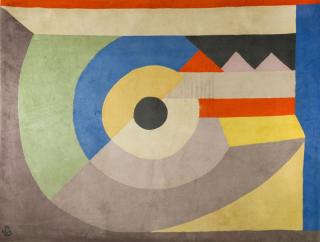 Appraisal: Sonia Delaunay carpet Pierrot Lunaire Sonia Delaunay-Terk wool carpet Pierrot