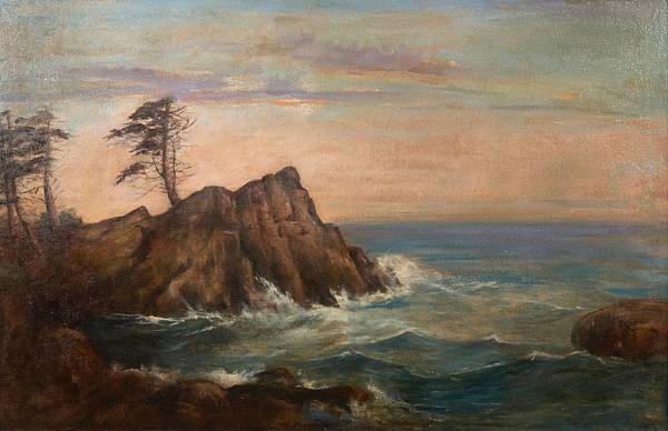 Appraisal: Attributed to Andreas Roth Swiss American - Lone Cypress on