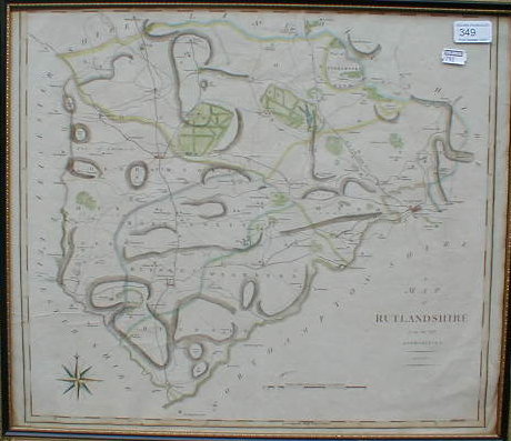 Appraisal: J Cary Eng Pub A map of Rutlandshire a double