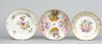 Appraisal: Three Meissen Style Plates German circa th Century Lot of