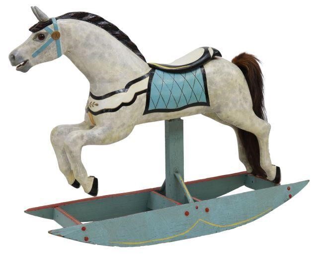 Appraisal: American track machine carousel horse early th c now mounted