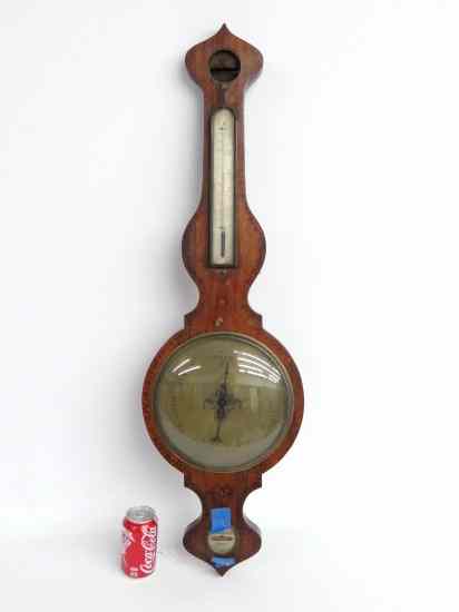 Appraisal: th c inlaid barometer As found '' Ht