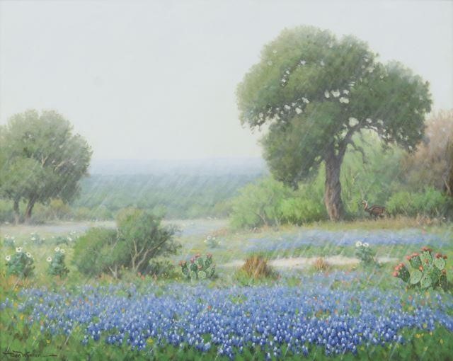 Appraisal: Don Warren - Spring Shower x oil on canvas signed