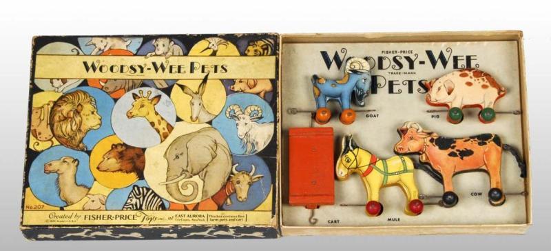 Appraisal: Fisher Price No Woodsy-Wee Pet Toy Set Description American Circa