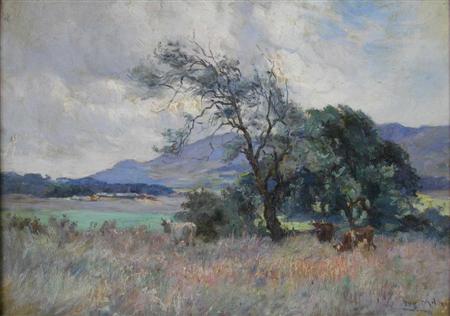 Appraisal: JOSEPH MILNE SCOTTISH - QUIET GRAZING PERTHSHIRE Signed oil on