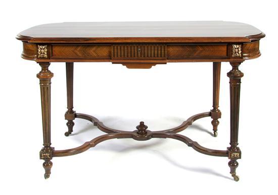 Appraisal: Louis XVI Style Rosewood Bureau Plat the rectangular top with