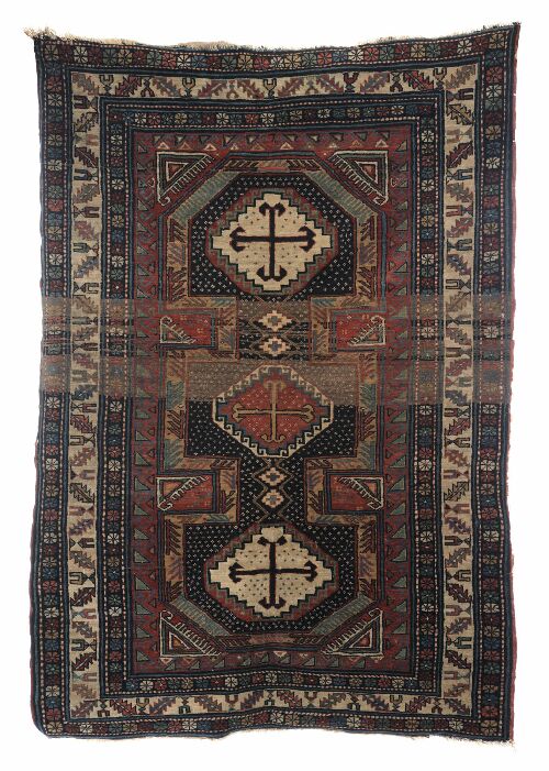 Appraisal: A Sewan Kazak rug early th century the red field