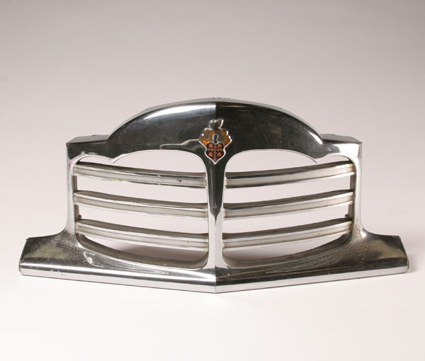 Appraisal: Chrome and enamel Packard grill W Good condition some pitting