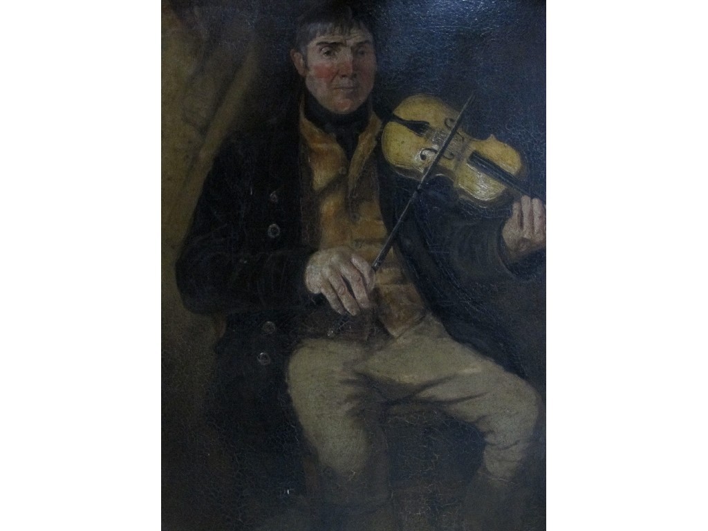 Appraisal: ATTRIBUTED TO ANDREW GEDDES ARA - THE FIDDLER Oil on