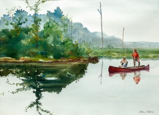 Appraisal: Arthur Shilstone b Fly Fishingsigned Arthur Shilstone lower rightwatercolor by