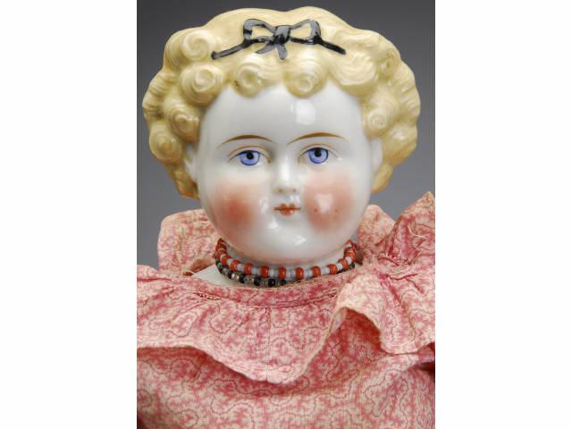 Appraisal: Blonde Dolly Madison Type China Lady Germany ca glazed porcelain