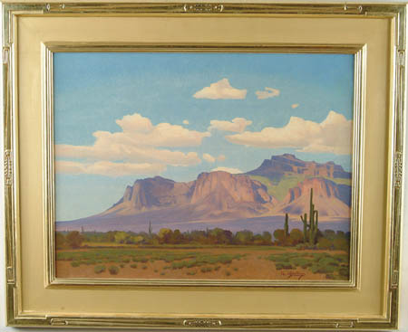 Appraisal: GUSTAVE F LILJESTROM American - DESERT VISTA Oil on canvas