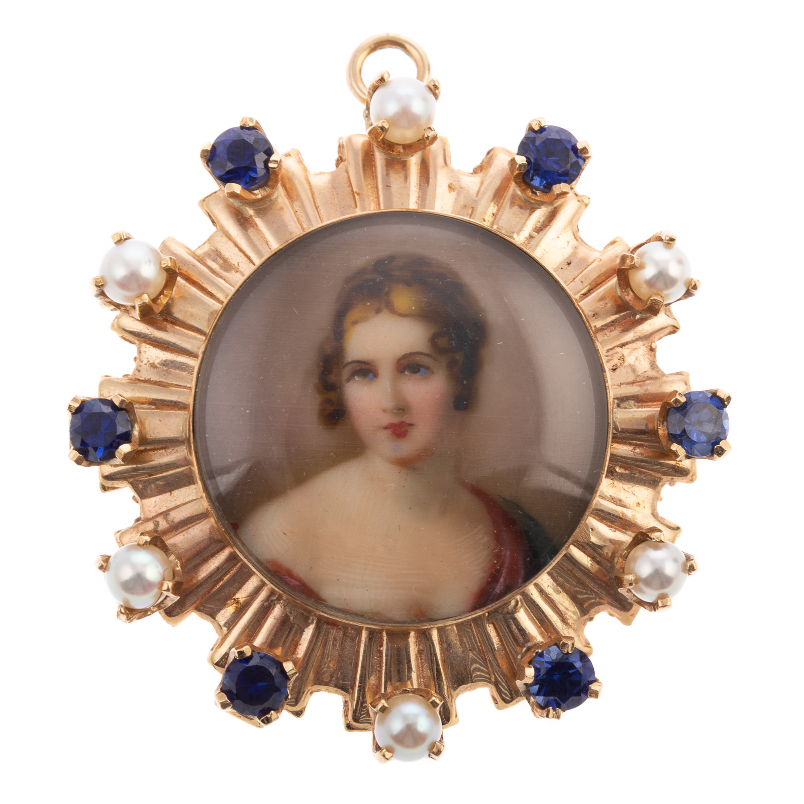 Appraisal: AN ITALIAN PORTRAIT PIN PENDANT IN K c K yellow