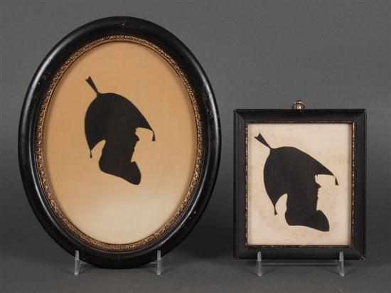 Appraisal: Two framed silhouettes of General Ambrose Wright - each of