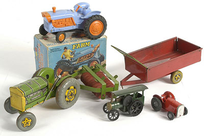 Appraisal: Triang Minic and other tinplate plastic Tractors Marx Toys battery