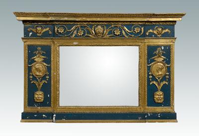 Appraisal: Fine Adam overmantle mirror elaborate applied composition ornament with gilt