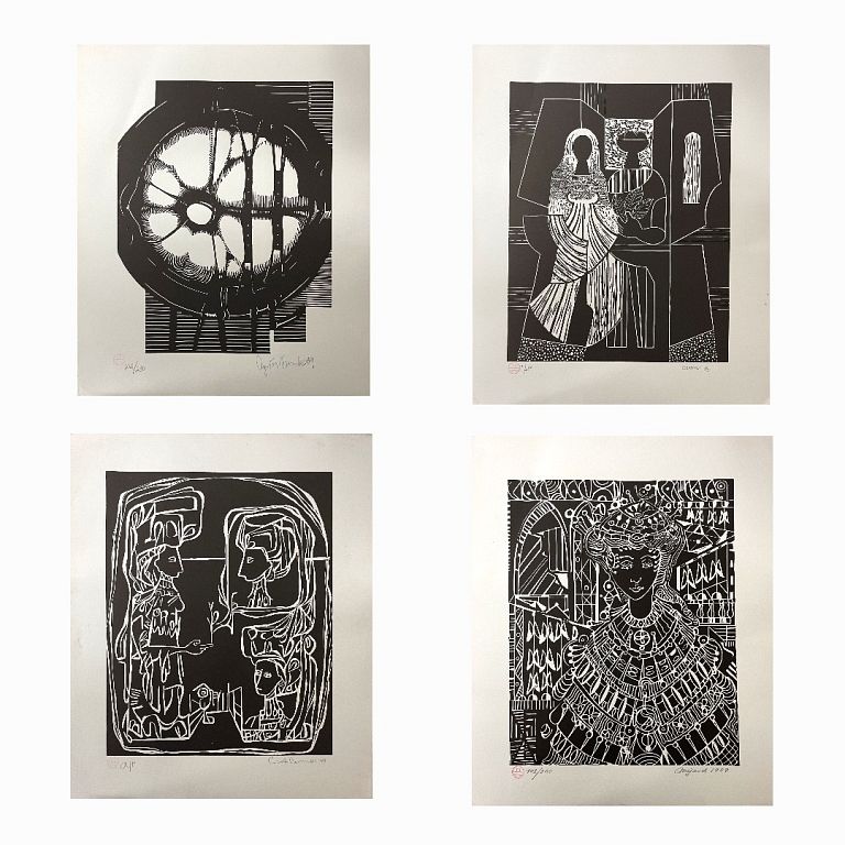 Appraisal: Four Cuban Masters Lithographs Retail price Portfolio with four works