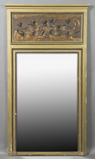 Appraisal: French Louis XVI Style Parcel Gilt Trumeau Mirror c the