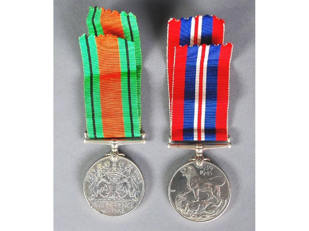 Appraisal: WORLD WAR II 'DEFENCE MEDAL' AND A - ' WAR