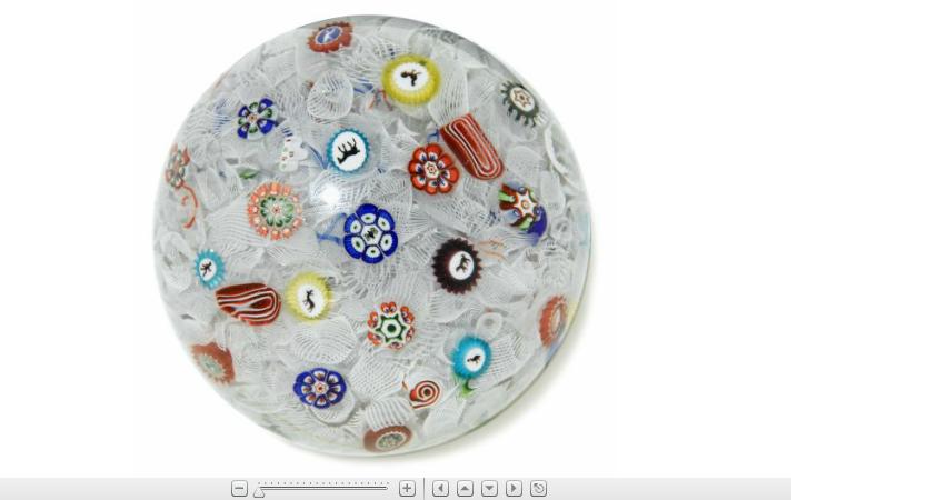 Appraisal: Rare Antique Baccarat magnum spaced millefiori paperweightdate cane for