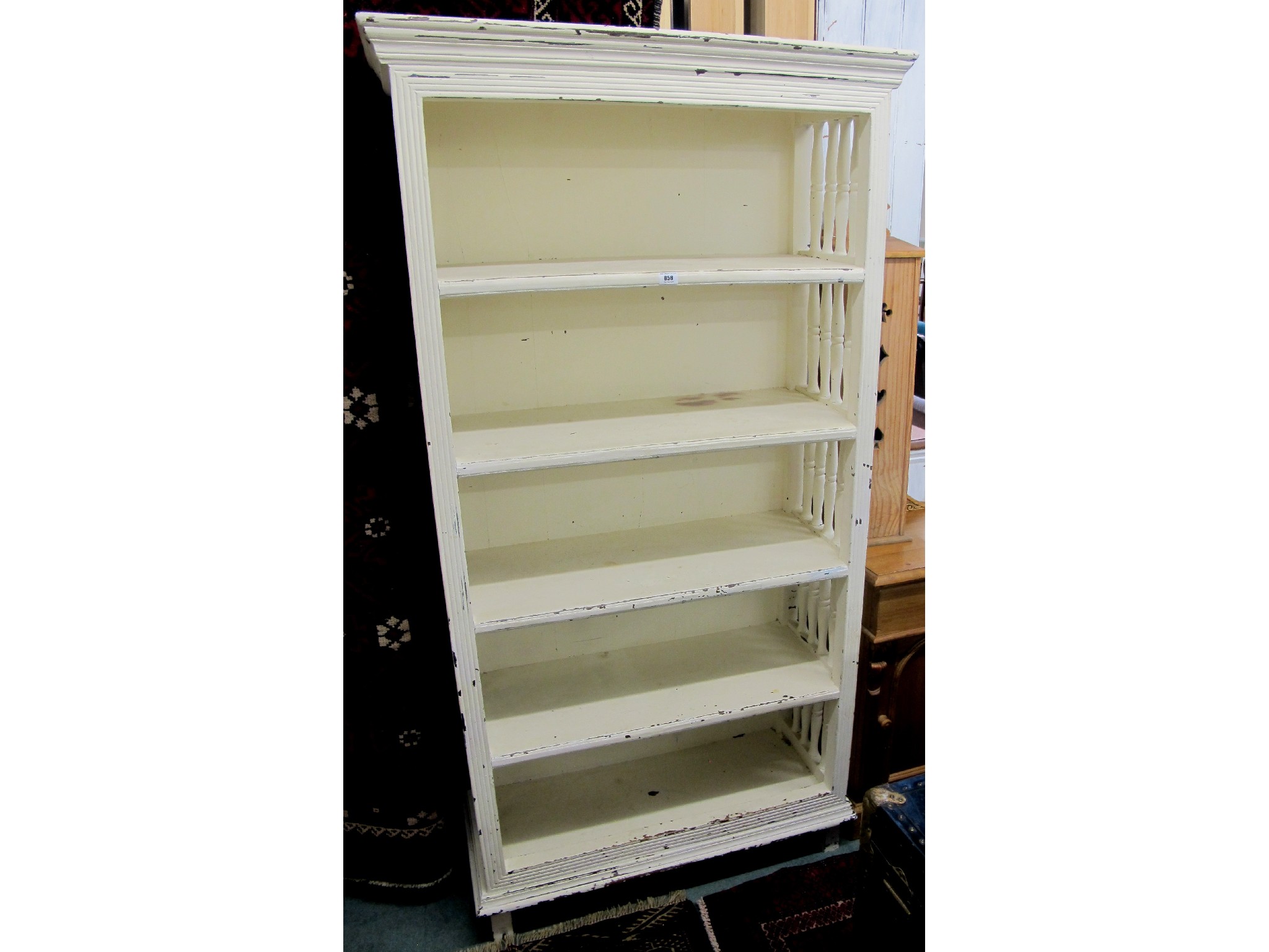 Appraisal: A painted five shelf bookcase