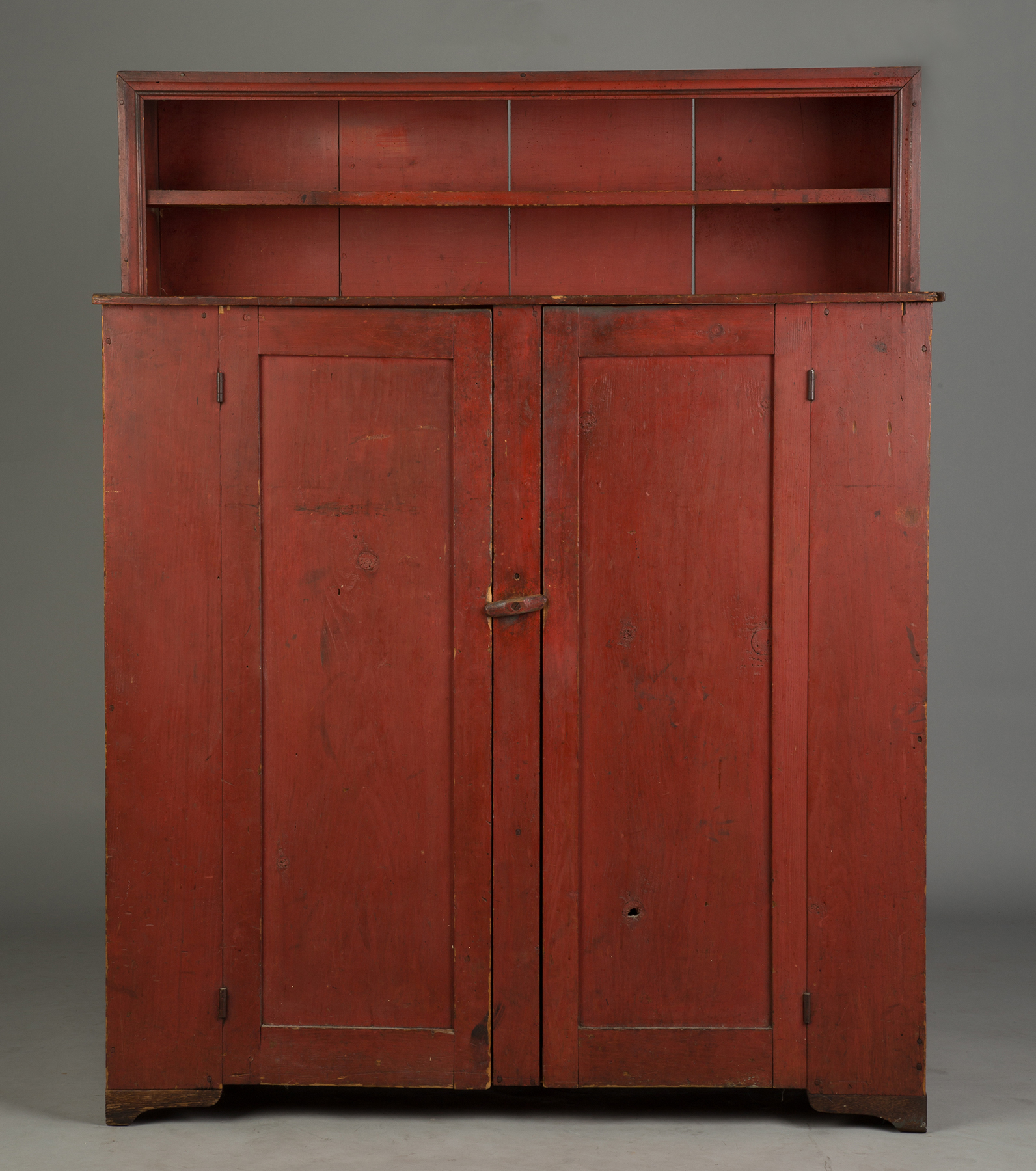 Appraisal: New York State Two-Door Cupboard with Shelf Back Early th