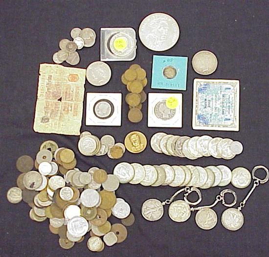 Appraisal: COIN Approx Foreign and US coins including one each US