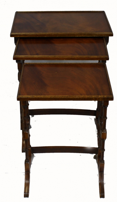 Appraisal: Quality Mahogany nest of three tables