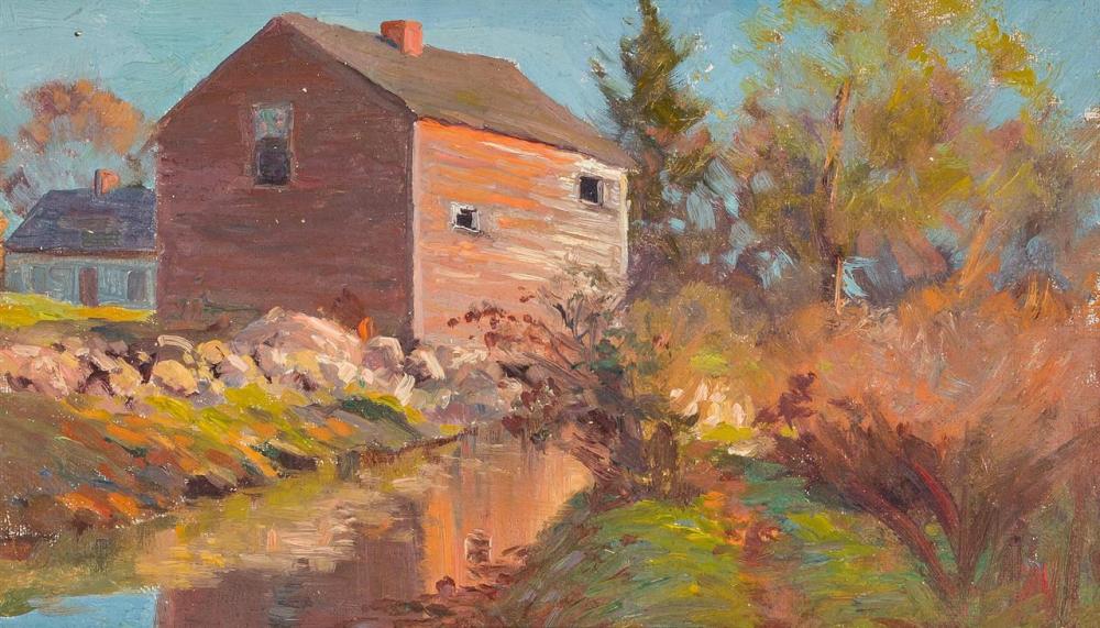 Appraisal: WILLIAM MERRITT POST American - The Barn oil on canvas