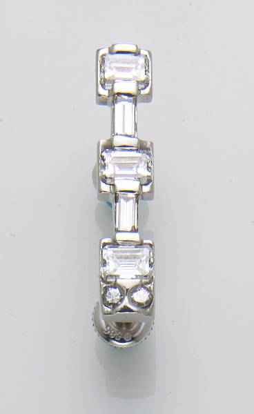 Appraisal: A diamond and k white gold brooch estimated total diamond