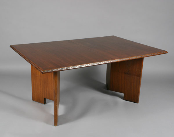 Appraisal: Frank Lloyd Wright for Henredon Taliesan mahogany extension dining table