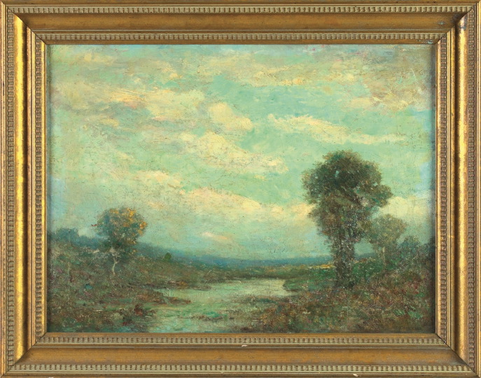 Appraisal: Arthur Hoeber A N A American - River Landscape at