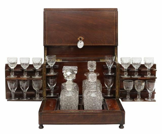 Appraisal: French cave a liqueur th th c rosewood case with