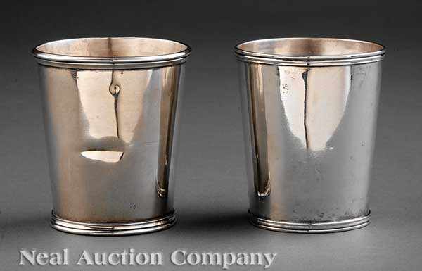 Appraisal: Two American Coin Silver Julep Cups Duhme Co Cincinnati wc