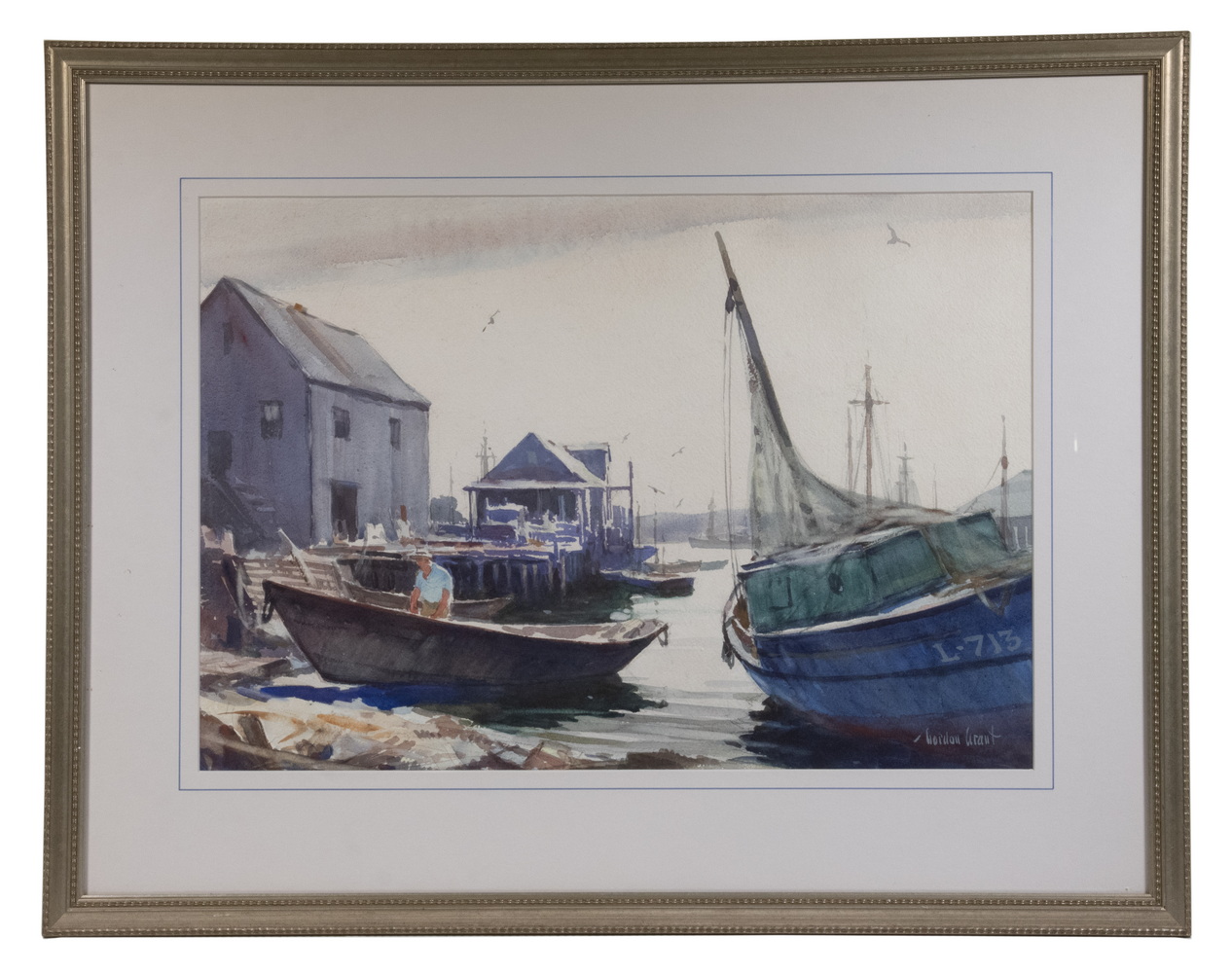 Appraisal: GORDON HOPE GRANT NY CA UK - Small Harbor Pier