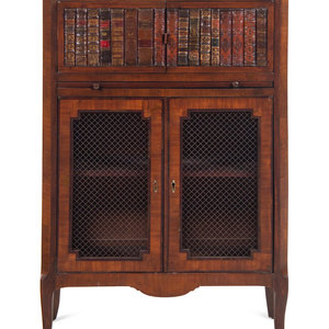 Appraisal: A Louis XV Style Faux-Book Cabinet Early th Century with