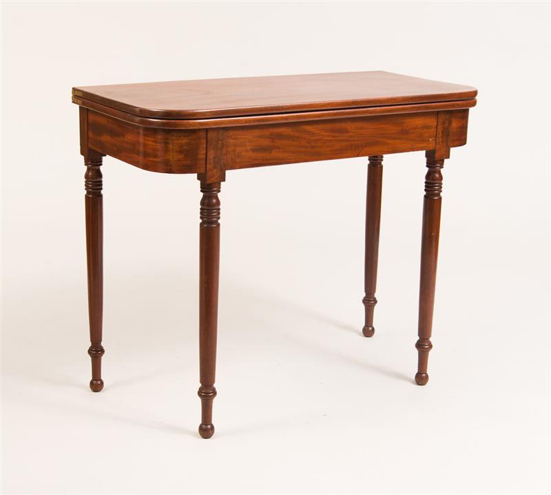 Appraisal: FEDERAL MAHOGANY FLIP-TOP CARD TABLE x x in Estimate -