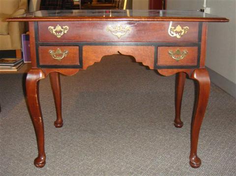 Appraisal: QUEEN ANNE STYLE CHERRY LOWBOY h w d in Provenance