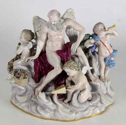 Appraisal: A late th Century Meissen figure Old Father Time with