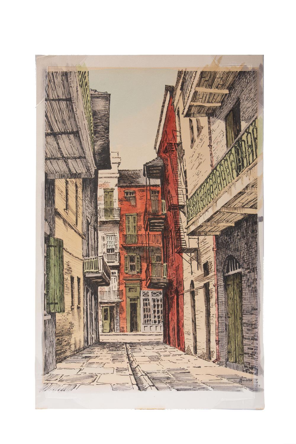 Appraisal: Rolland Harve Golden American New Orleans - Pirates Alley New