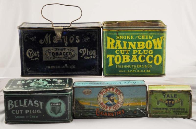 Appraisal: Lot of Tobacco Tins Description Includes Mayo Tobacco Belfast Tobacco