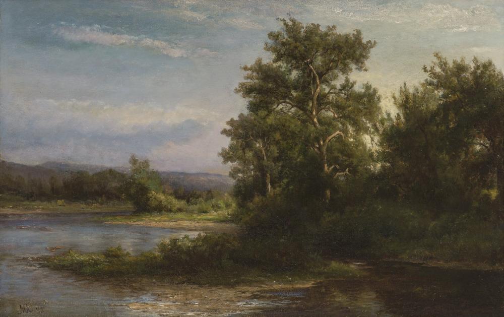 Appraisal: JOHN WILLIAM CASILEAR American Landscape oil on canvas initialed and