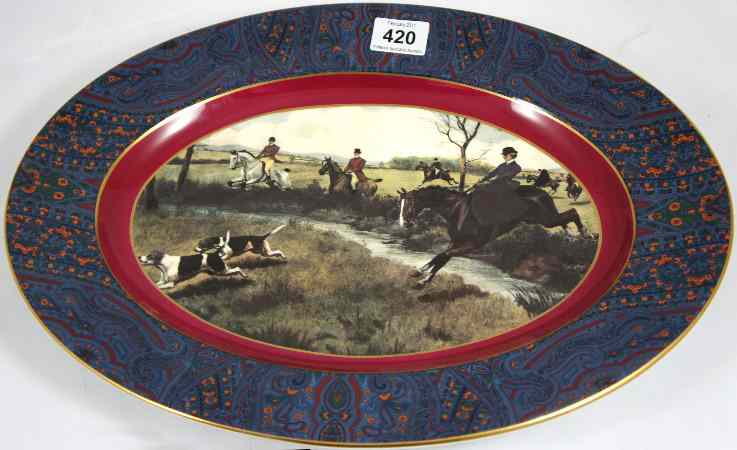 Appraisal: Wedgwood Ralph Lauren Large Oval Platter Berkshire Hunt