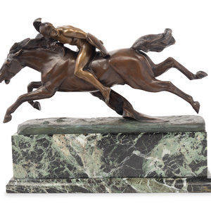 Appraisal: Franz Peleschka-Lunard Austrian - Warrior on Horseback bronze signed F