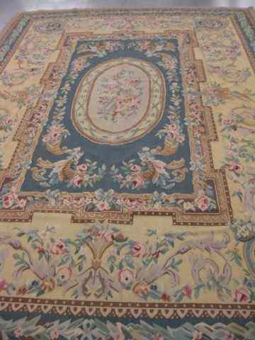 Appraisal: Chinese Aubusson Room Size Rug Frenchstyle designs central oval medallion