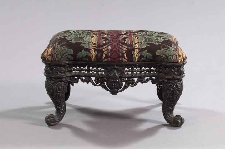 Appraisal: American Rococo Revival Cast-Iron Footstool third quarter th century the